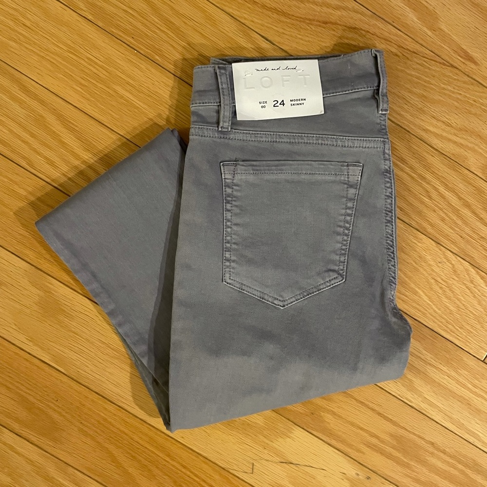 Loft Gray Modern Skinny Jeans Size 00/24